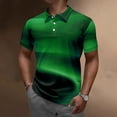 thumbnail image 3 of BOBOGOJP Polo pour Hommes Randonnée Séchage Rapide T-Shirts à Manches Courtes Piqué Polo à Col Jersey (Vert,3TG), 3 of 4