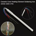 thumbnail image 2 of 5Pcs Pack 24V Dc 50W Ceramic Four-Core Wire Heater Element Soldering Iron, 2 of 8