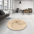 thumbnail image 4 of Ahgly Company Tapis d'Intérieur Lavables à la Machine, Carrés, Style Transitionnel, Mocassin Beige, Tapis de Zone, 7 Pieds Carré, 4 of 7