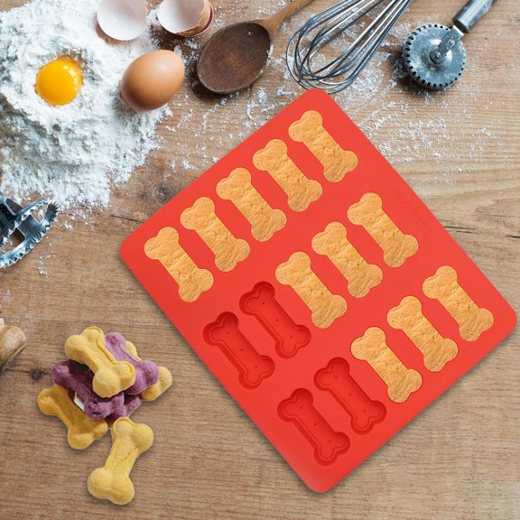 Create Homemade Dog Treats with Customizable Molds, Food-Grade Baking Tray for Training Commands, Non-Stick Dog Biscuit Press for Easy Shaping, DIY Pet Snack Maker for Special Occasions
