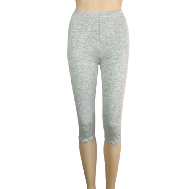Innerwin Bottoms Solid Color Ladies Loungewear Summer Skinny Lounge Pants Light Gray 2XL