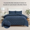 thumbnail image 1 of Mainstays Queen Comforter Set, Soft Lightweight & All Season, 3-Piece, Navy Blue, 1 of 9