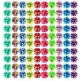 thumbnail image 1 of 100PCS 0.55in Game Dice Set 6 Sided Novelty Acrylic Dice Round Corner Dice, 1 of 10