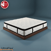 UltraFlex® TruFirm 14" Queen Size Firm Mattress – Canadian-Made Orthopedic Pocket Coil Hybrid with Cooling Gel, Euro-Top & Foam Encasement for All Ages