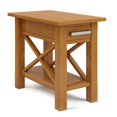 thumbnail image 1 of SIMPLIHOME Kitchener SOLID WOOD 14 inch Wide Rectangle Contemporary Narrow Side Table in Light Golden Brown with Storage, 1 Drawer, 1 Shelf, for the Living Room and Bedroom, 1 of 2
