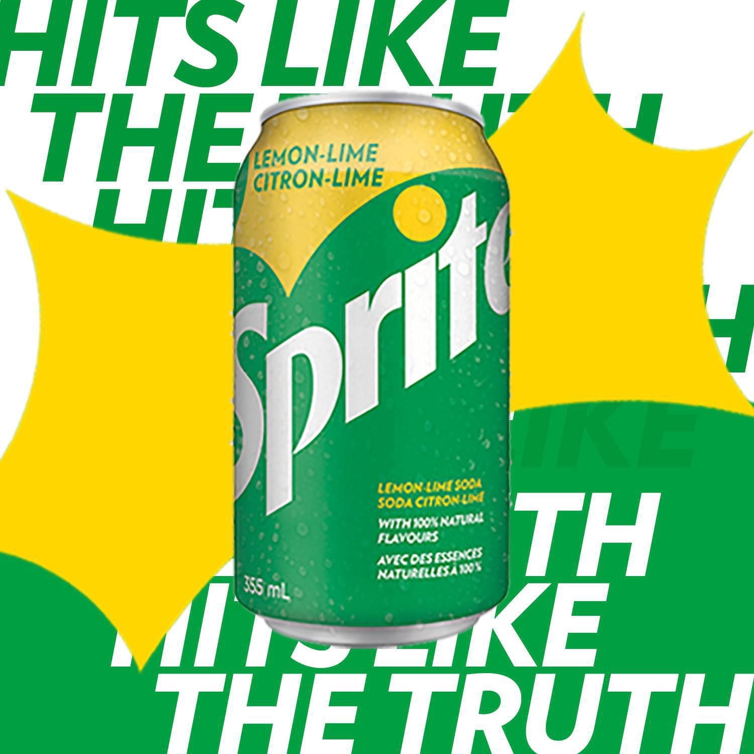 Sprite 355 mL canette, paquet de 24