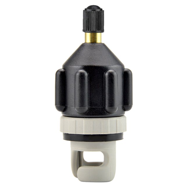 Graflsoa Universal SUP Valve Adapter for Inflatable Kayaks, Paddle Boards, and Boats - Quick Connect, Durable Brass & Rubber, Lightweight, Portable - Black/Grey (JB-A02)