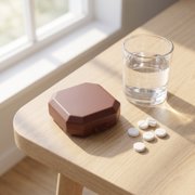CQCYD Portable 6-Compartment Pill Organizer, Octagonal Waterproof Vitamin Case, Mini Travel Container for Adults, 4x3 inch, Food Grade Plastic, Daily Medication Box, Pocket Purse