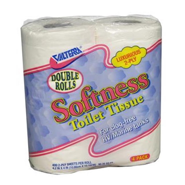 VALTERRA LLC Q23638 Softness Toilet Tissue, Double, 4 Pack