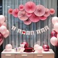 thumbnail image 2 of Yeacher Paper Fan Flowers，20pcs/Set Paper Fans Set Hanging Pinwheels Fan DIY Paper Craft for Wedding, 2 of 7