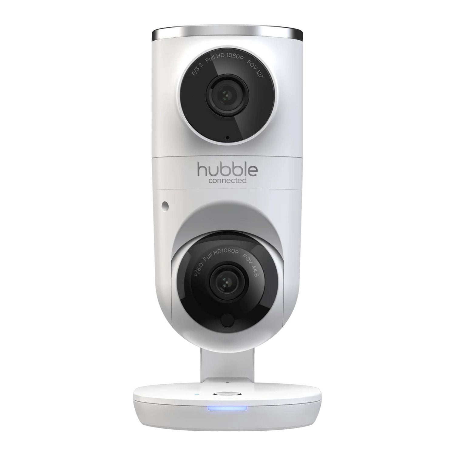 Hubble Connected Nursery Pal Dual Vision, Smart HD Dual Camera Baby Monitor with Motion Tracking & Sleep Routine Management + 5" 720 HD Parent Unit - White