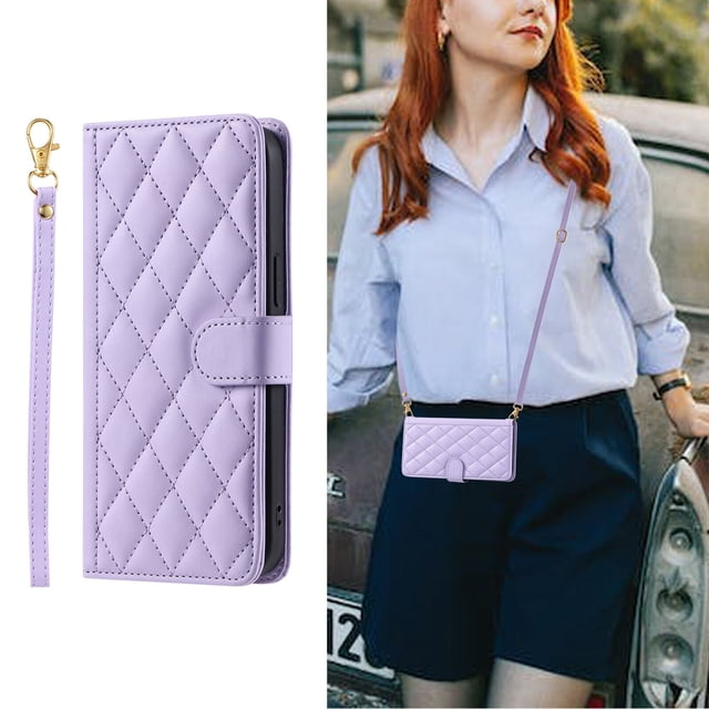 Google Pixel 8 PRO 5G Case ,Wallet Cover Crossbody Lanyard Shoulder Neck Strap Case for Google Pixel 8 PRO 5G