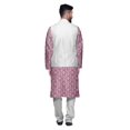 thumbnail image 3 of Atasi Ensemble Kurta Pyjama Imprimé Veste Col Mandarin Chemise Ethnique Traditionnelle, 3 of 5