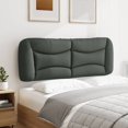 thumbnail image 2 of vidaXL Coussin de Tête de Lit Gris Foncé 137 cm Tissu, 2 of 5