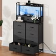 thumbnail image 4 of Commode Intelligente à 11 Tiroirs en Tissu avec Station de Recharge Intégrée, Recharge Sans Fil et Lumières DEL RVB, Conception Industrielle Anti-Basculement, Armoire de Rangement pour Chambre en Plusieurs Couleurs, 4 of 8