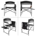 thumbnail image 2 of KingCamp Chaise Pliante d'Extérieur avec Table et Poches, Noir/gris (Lot de 2), 2 of 12
