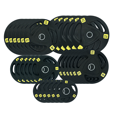 thumbnail image 1 of HAJEX Olympic Rubber Tri-Grip Plates Set 2 inch - 693LB Set - ( 5.5LB, 11LB, 22LB, 33LB, & 44LB), 1 of 5