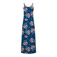 thumbnail image 5 of Pompotops Robes d'Été pour Femmes Décontractées Boho Imprimées à Bretelles Anneau Plage Longue Robe Maxi avec Poches, 5 of 5
