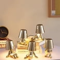 thumbnail image 2 of Mistaha Lampe de Table Creative Touch Control à Intensité Réglable Golden Thinker en Pose Debout - Batterie 1800 mAh - Câble de Chargement USB Inclus, 2 of 7