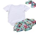 thumbnail image 2 of Barboteuse pour Bébé Fille, Justaucorps Imprimé « Baby Sister », Short, Bandeau, 2 of 5