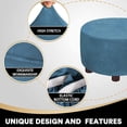 thumbnail image 4 of maskred Pouf Rond avec Housse de Pouf en Velours Fabriqué en Tissu de Velours Luxueux Brun Pleine Grandeur, 4 of 6