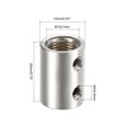 thumbnail image 2 of Unique Bargains Manchon de Filetage M10 M4 Connecteur de Tuyau Rond Écrou de Raccord Ton Argent 4 Pcs, 2 of 5