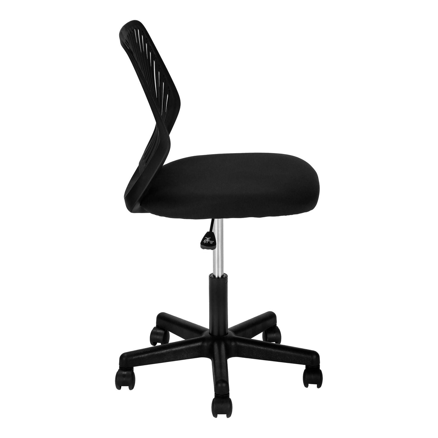 Monarch Specialties Chaise De Bureau, Hauteur Ajustable, Pivotant, Ergonomique, Bureau, Travail, Juvénile, Métal, En Tissu, Noir, Contemporain, Moderne