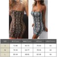 thumbnail image 2 of Women Sleeveless Snakeskin Print Bodycon Sling Mini Dress Party Cocktail, 2 of 5