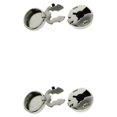 thumbnail image 4 of Transemion Round Men Cufflinks Cuff Button Covers 2 Suit Gift Business Pieces Men Silver 15mm Diameter 2Set, 4 of 6
