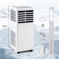 thumbnail image 3 of Costway 5000 BTU (8000 BTU ASHRAE) Portable Air Conditioner with Dehumidifier & Fan Sleep Mode & 24H Timer, 3 of 9