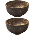 thumbnail image 1 of 2Pcs Coconut Shell Bowl Soup Salad Noodles Rice Fruit Dish Container Handicraft, 1 of 7