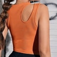 thumbnail image 4 of JGGSPWM Women's Asymmetrical Neck Cut Out Sleeveless Ribbed Tank Tops Slim Fitted Y2K Trendy Crop Tees Orange M, 4 of 9