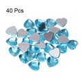 thumbnail image 3 of Unique Bargains 40 Pcs Acrylic Flat Back Rhinestones 20mm/0.8 Inch Heart Artificial Gemstone for Crafts Jewelry Making Lake Blue, 3 of 7