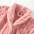 thumbnail image 4 of Timegard Bathrobe for Women Fuzzy Button down V Neck Robe Fleece Warm Long Sleeve Pajamas with Pockets, 4 of 8
