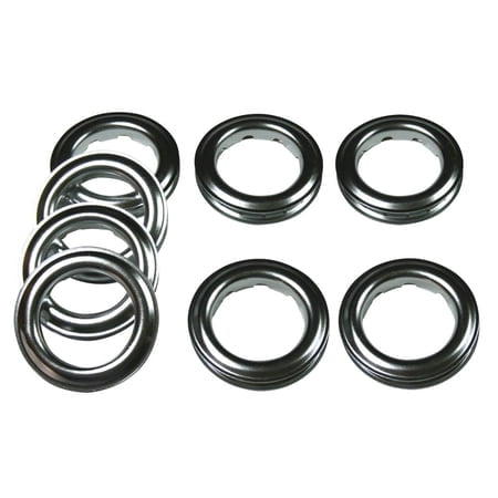 Home Sewing Depot Fast-Set Metal Size #12 Grommet 1 9/16"" 8 Grommets Total Polished SILV.