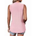 thumbnail image 2 of Débardeurs pour Femmes Sans Manches Chemises à Oeillets Rose P, 2 of 7