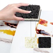 EGNMCR 10 Pcs Natural Wood Pulp Sponge Double-side Oil Dishwashing Sponges Kitchen Cleaning Sponge Block Kitchen Cleaning Tool Sponge Brush