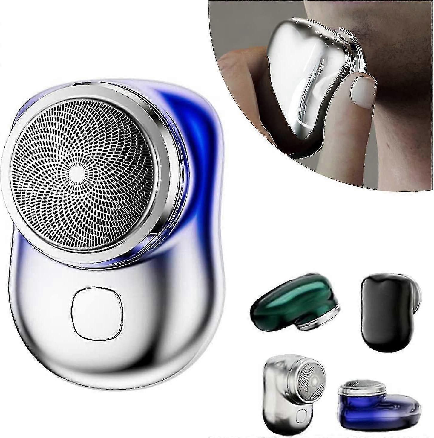 New Powerful Men's Shaver, Portable Mini Electric Shaver, USB Magic Mini Electric Shaver compatible Men, Easy One-button Operation, Suitable compatible Ho_Perfect Gift