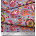 thumbnail image 3 of Soimoi Poly Georgette Fabric Mandala & Paisley Ethnic Print Fabric by Yard 52 Inch Wide, 3 of 3