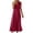 Wine, variant on Amzcrzy Dresses for Women Solid Color Sleeveless Spring Dresses V Neck Button Summer Dress Comfortable Cotton Linen Dress Trendy Turndown Collar Maxi Dresses