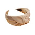 thumbnail image 1 of Heliisoer Pure Color Wide-brimmed Fabric Hairband-knotted Headband Hairpin, 1 of 1
