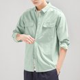 thumbnail image 4 of Pisexur Coupe-Vent Veste Mode Homme Couleur Unie Manches Longues Sans Capuche Décontractée Vestes de Randonnée Vestes d'Automne pour Hommes, 4 of 7