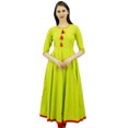 thumbnail image 1 of Bimba Womens Designer Ethnic Kurti Flared Anarkali Kurta Dress With Tassele, 1 of 2