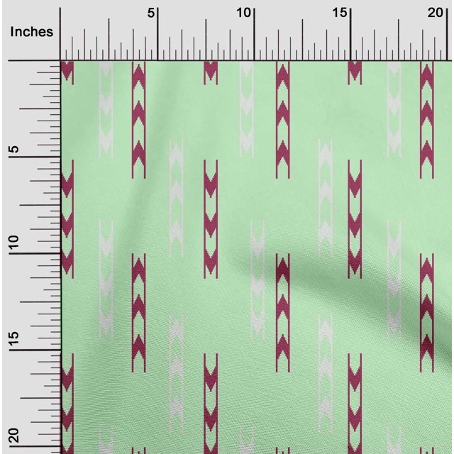 oneOone Georgette Viscose Fabric Arrow Sign Kasuri Print Fabric BTY 42 Inch Wide