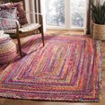 thumbnail image 1 of Safavieh Braided Collection BRD210A Handmade Boho Reversible Cotton Area Rug, 9' x 12', Red / Multi, 1 of 1