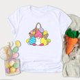 thumbnail image 2 of RKSTN Hauts pour Femmes 2024 Mode Pâques Mignon Lapin Imprimé Col Rond Hauts Coupe Ample Manches Courtes Blouse Unie Hauts, 2 of 6