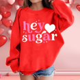 thumbnail image 2 of FAOWME Chandail en Molleton Graphique pour Filles Col Rond Manches Longues Mignon Épaule Tombante Chandail Rouge 3-4 Ans, 2 of 6