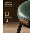 thumbnail image 4 of VASAGLE EKHO Collection - Bar Stools Set of 2, Swivel Counter  Stools with Backs, Synthetic Leather with Stitching, Mid-Century Modern, 30-inch Tall, Forest Green, 4 of 6