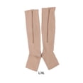 thumbnail image 3 of ZheElen High Elastic Zippered Compression Socks For Moisture-wicking Performance Made With Nylon Elastic Zipper Socks Breathable Skin color L/XL 1Set, 3 of 6