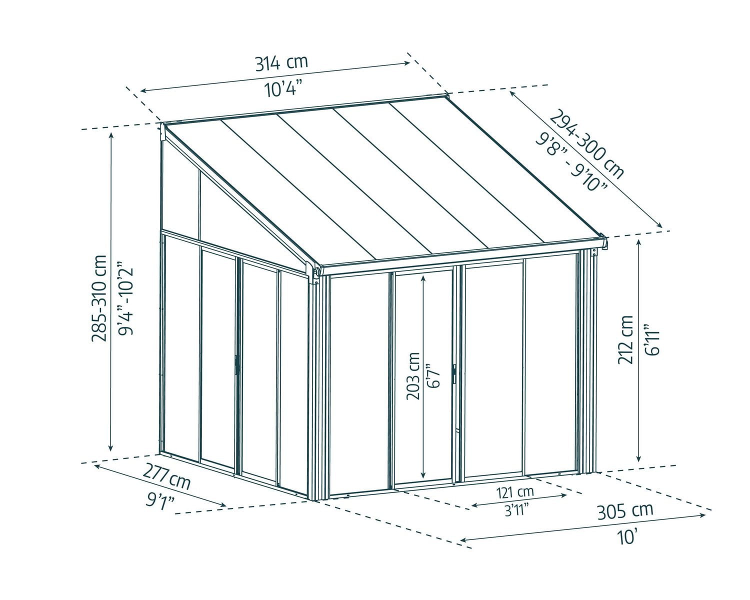 CANOPIA par PALRAM SanRemo Solarium, enceinte de patio et solarium 10 pi x - Blanc